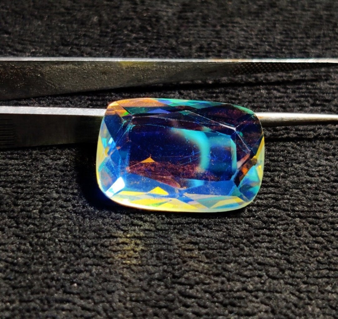 RAINBOW MYSTIC TOPAZ Rectangle Shape 21ct High Quality Mystic Topaz ...