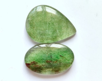 NATURAL AVENTURINE GEMSTONE Perfect Jewelry Making Aventurine Gemstone Ct.110 Shape Mix 3Pcs Lot Loose Cabochon Aventurine Gemstone