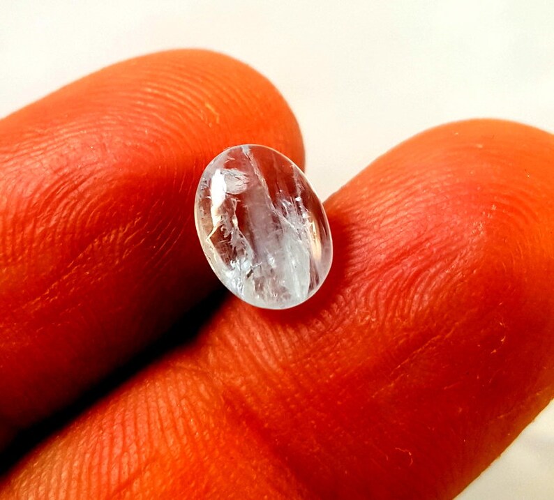 NATURAL AQUAMARINE GEMSTONE 1.65 Carat Natural Aquamarine Gemstone Perfect Ring Size Loose Gemstone Smooth Cabochon 9x7x3.25