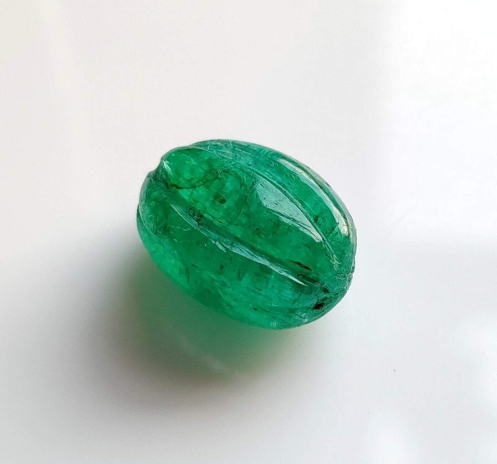 HIGH QUALITY EMERALD Gemstone 6Ct Green Emerald Carved Perfect Etsy