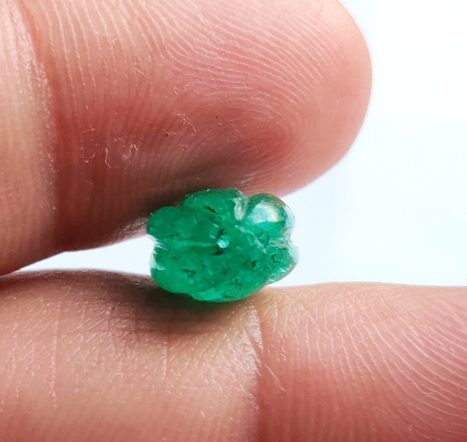 HIGH QUALITY EMERALD Gemstone 6Ct Green Emerald Carved Perfect Etsy