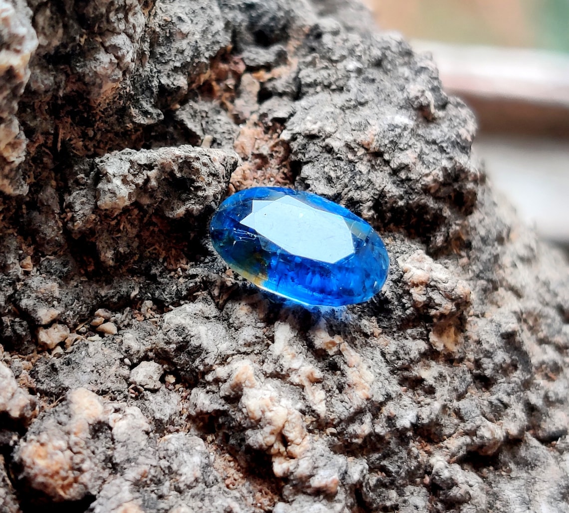 BLUE KYANITE GEMSTONE 3.45CT High Quality Kyanite Faceted Cut Etsy