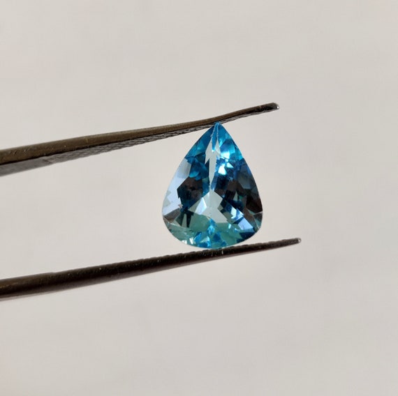 LOOSE BLUE TOPAZ Gemstone Pear Shape 2.55ct Great Quality | Etsy