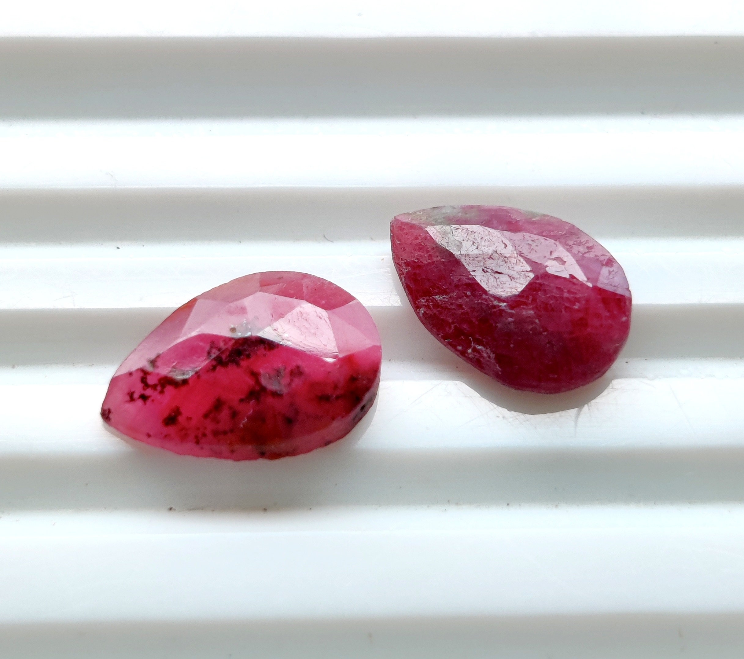 SAPPHIRE ROSE CUT Faceted Loose Gemstone 3.45Ct Good Quality Etsy