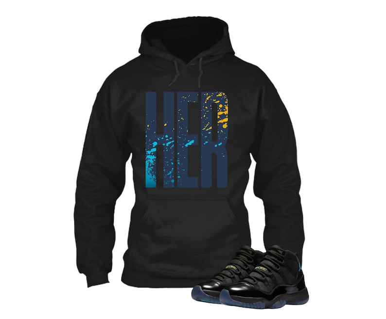 Her Jordan 11 Gamma Matching Sneaker Tee Shirt, Jordan 11 Gama Youth & Adult T shirt, Jordan 11 Gamma Sneaker Match Hoodie afbeelding 3