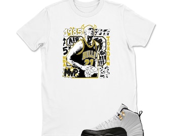 MJ Bulls Shirt To Match Jordan 12 TAXI, Jordan 12 Taxi Sneaker Matching Shirt, Jordan 12 TAXI Youth & Adult T shirt