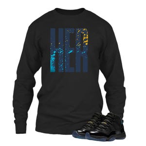 Her Jordan 11 Gamma Matching Sneaker Tee Shirt, Jordan 11 Gama Youth & Adult T shirt, Jordan 11 Gamma Sneaker Match Hoodie afbeelding 4