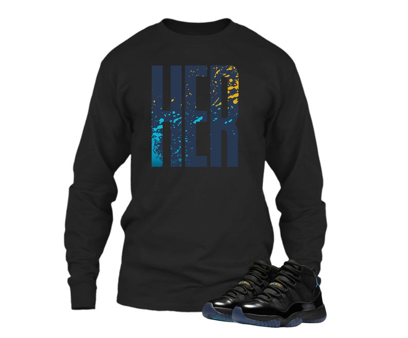 Her Jordan 11 Gamma Matching Sneaker Tee Shirt, Jordan 11 Gama Youth & Adult T shirt, Jordan 11 Gamma Sneaker Match Hoodie afbeelding 4