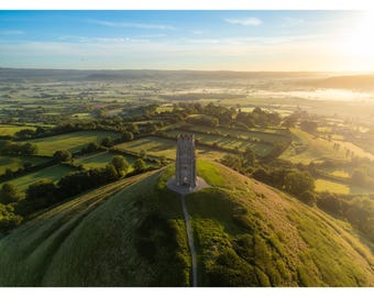 Glastonbury Tor - National Trust Somerset Fine Art Print.