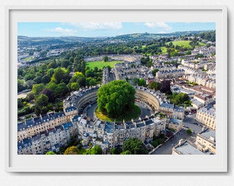 Bath City Print | Drone  | Somerset  | Fine Art Print | Giclée | Luxury Print | Hahnemühle Fine Art Print