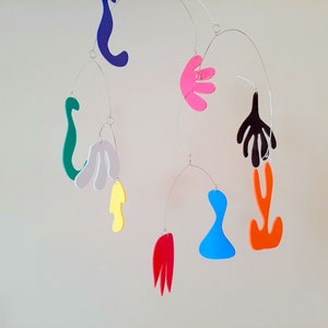 Mobiel voor kinetische kunst, gratis verzending, mobiel voor baby's, baby kinetisch schuim mobiel, kinetische mobiel voor organische vormen, hangende neon mobiel