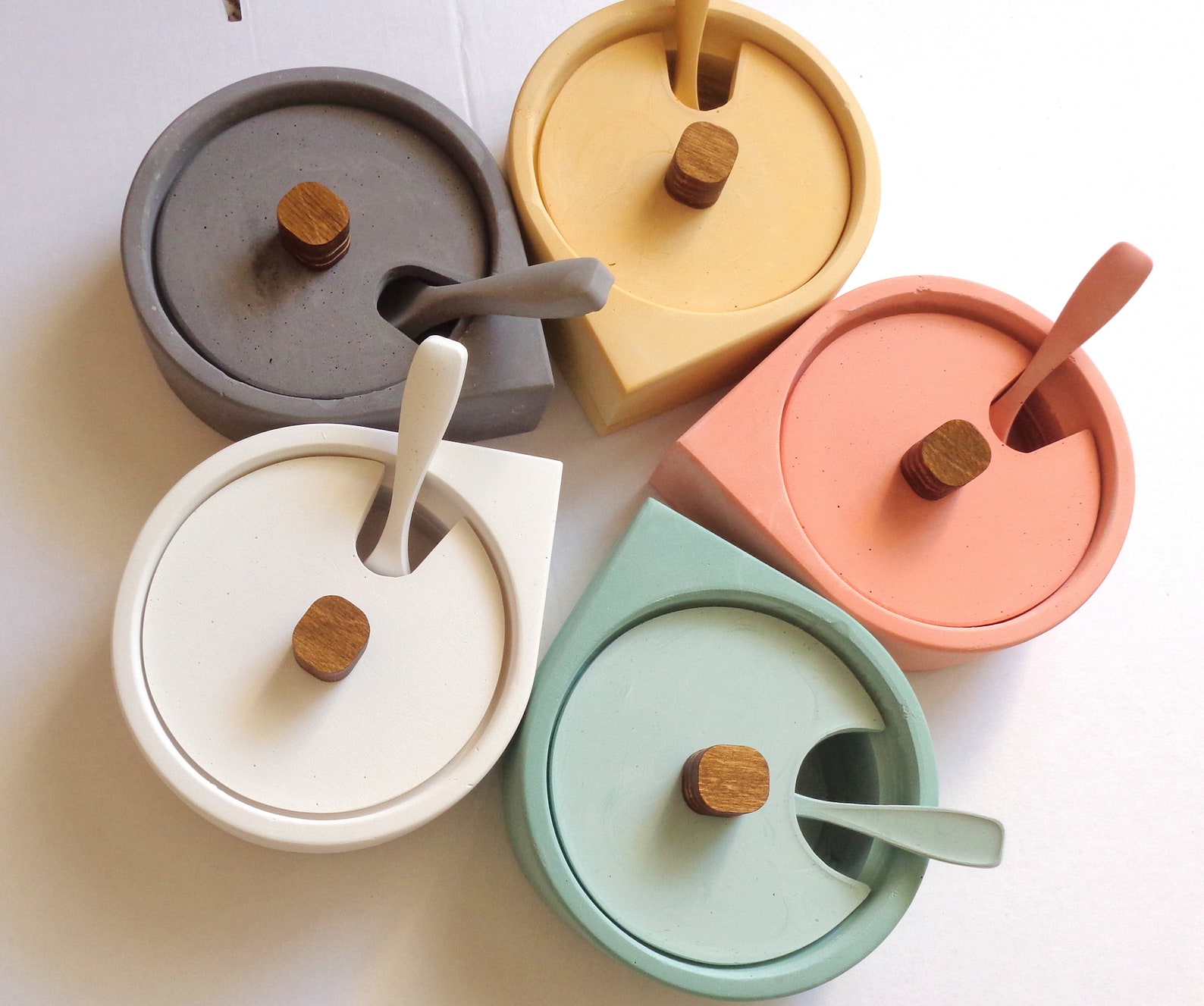 Sugar Bowl with Lid and a small spoon Ceramic Sugar Bowl Etsy