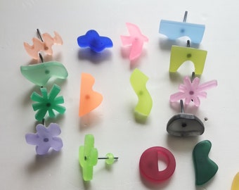 Transparent knobs, Matisse shapes, Neon furniture knobs, Semi transparent knobs, Organic Shape Knobs, Knob Drawer Pulls