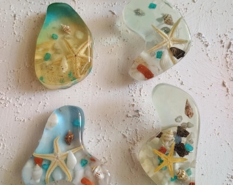 Resin Ocean Starfish Knob: Nautical Drawer Pull