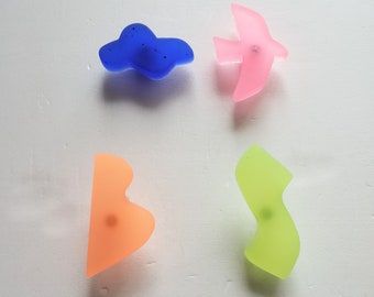 Retro modern knobs, Matisse shapes, Neon furniture knobs, Semi transparent knobs, Organic Shape Knobs, Knob Drawer Pulls, nursery knobs