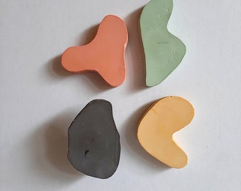 Concrete knobs, Matisse shapes, Organic Shape Concrete Knobs, One Knob Colored with natural pigments, Concrete Button Knob Drawer Pulls