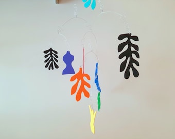 Matisse Inspired Art Mobile: Colorful Foam Kinetic Mobile