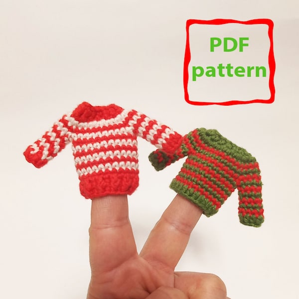 Pull de Noël au crochet, Mini motifs de Noël au crochet, Motifs de décoration d'arbre de Noël, Motif d'ornement