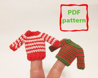Maglione natalizio all'uncinetto, mini schemi natalizi all'uncinetto, schemi per decorazioni per l'albero di Natale, schema per ornamenti