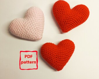 Lindo corazón, Patrón de corazón amigurumi de crochet, Corazón amigurumi, Patrón de crochet, Descarga instantánea