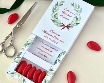 Caixa de lembrancinhas de formatura personalizada com gaveta • Coroa de louros • Dois compartimentos • Lembrancinha elegante • Fabricado na Itália