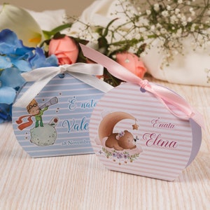 Scatola,Scatolina Porta confetti per Nascita, Maschio,Femmina,Rosa, Celeste, maggiori info in descrizione