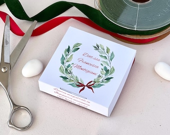 Caixa de formatura verde e vermelha – Lembrancinha personalizada com coroa de louros, perfeita para confetes (5/7) – Porta-lembrancinhas de formatura