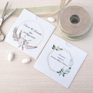 Elegant Wedding Invitation – 2 Botanical Designs, Customizable Inside/Outside | Hardback Envelope Includes Card | Rustic Chic Style image 1