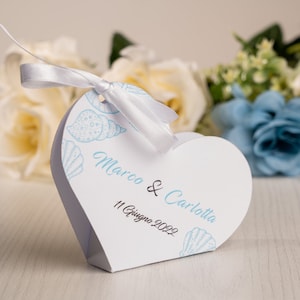 Scatola,Scatolina, per confetti Matrimonio,Battesimo,Comunione,tema mare, conchiglie, maggiori info nella descrizione del prodotto