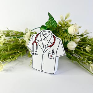 Scatolina Porta confetti per Laurea, infermeria, dottore, chirurgia, medicina, camice, maggiori info in descrizione