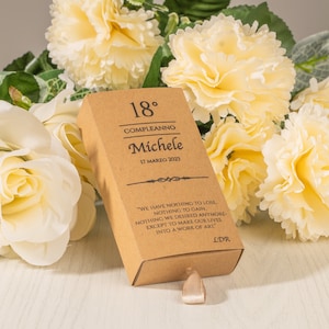 Scatola,Scatolina Porta confetti per Compleanno,18 Anni, Carta craft, maggiori info in descrizione