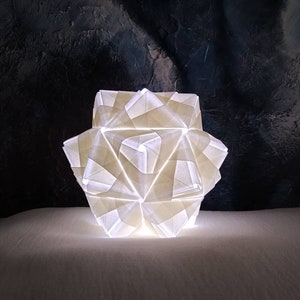 Mini lanterna stella di carta, paralume di carta piegato origami, regalo di inaugurazione della casa per amico, luce notturna per bambino, paralume origami, lampada di carta