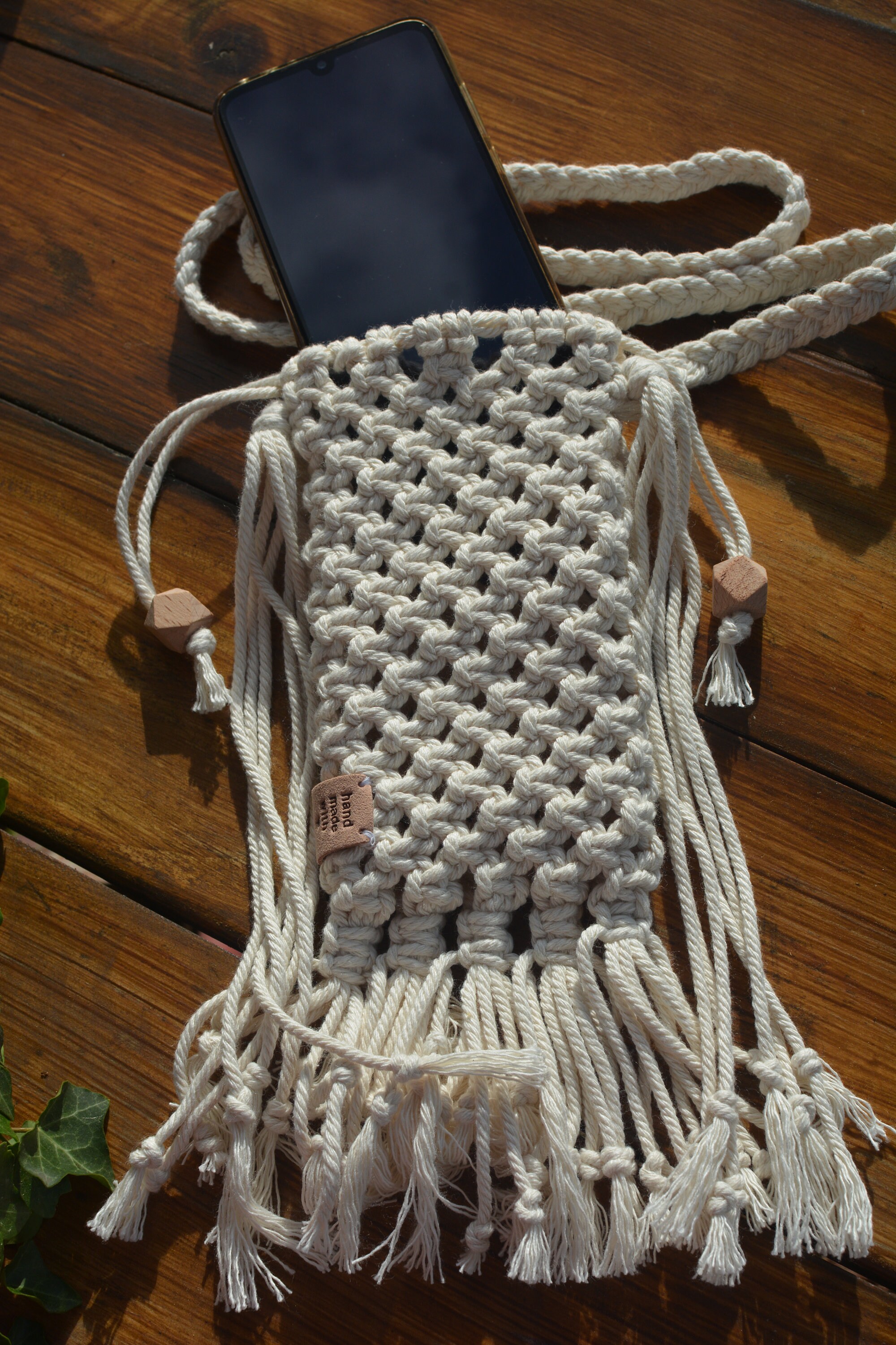 Macrame cell phone bag crossbody mobile phone pouch | Etsy