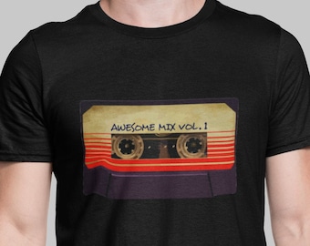 Awesome Mix Vol. 1 Guardians Of The Galaxy Funny Crew Neck T-Shirt - Ask for Hoodie, Sweatshirt, V-Neck, Tank Top or other colours.