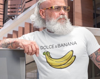 Dolce & Banana Funny Bespoke Crew Neck T-Shirt, Ask For Sweatshirt, Hoddie, V-Neck or Hoodie Can Also Ask For Other Colours