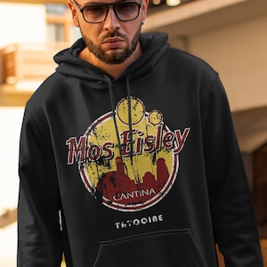 Mos Eisley Cantina Tatooine Movie-Inspired Hoodie Distressed design
