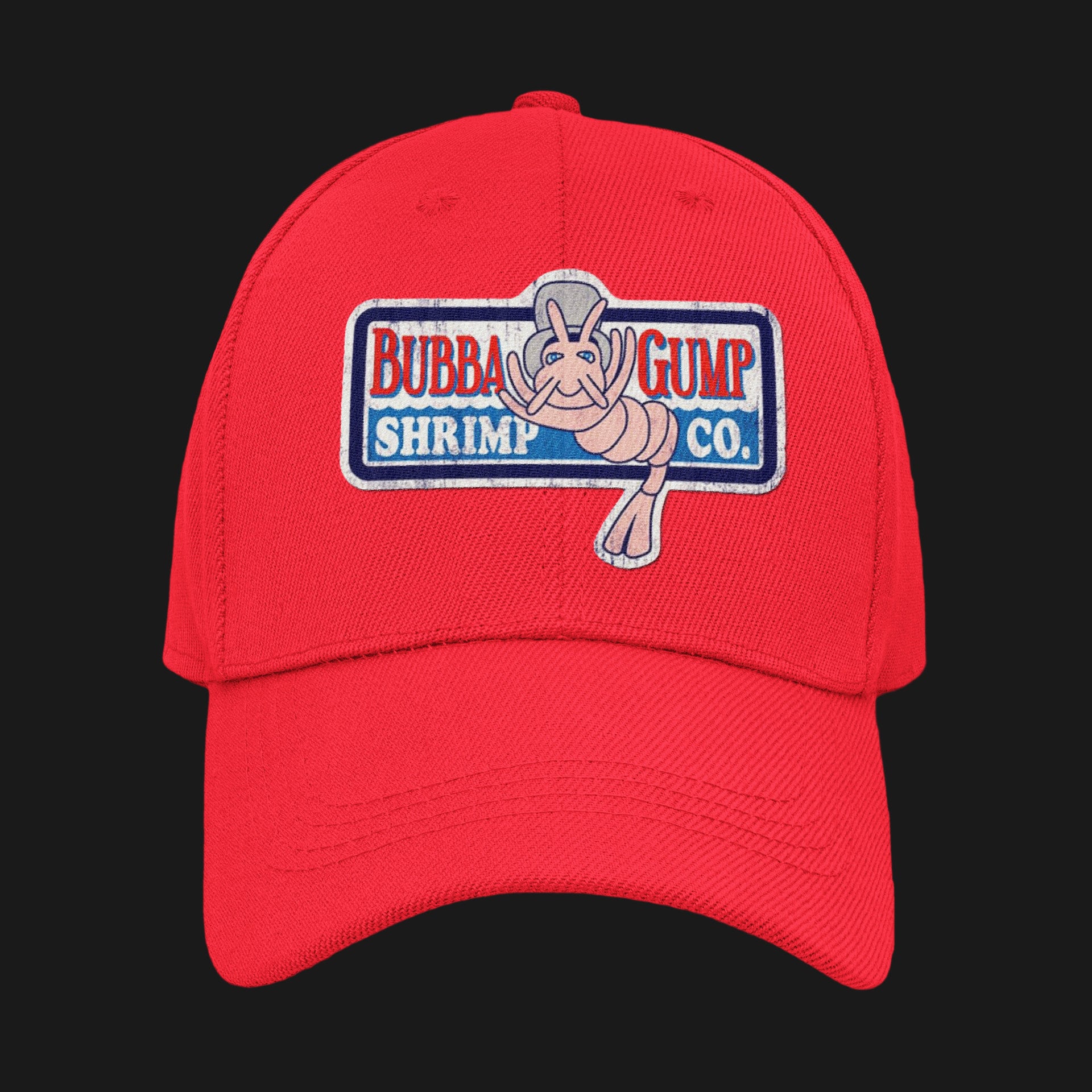 Bubba Gump Shrimp Co. Casquette de camionneur imprimée unisexe pour adulte,  rouge uni, taille M/L, rouge : : Mode