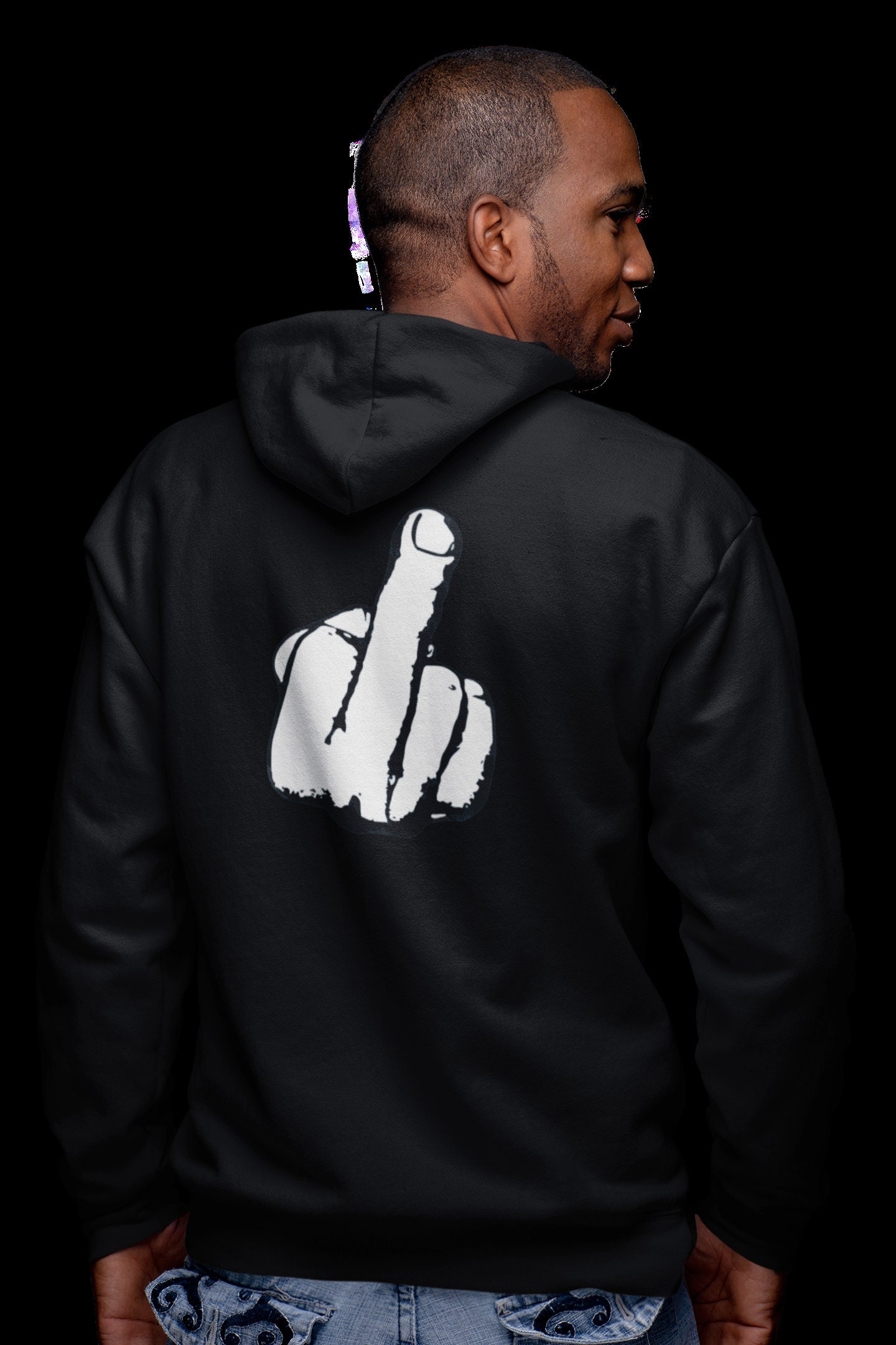 Middle Finger Hoodie / Fuck Off Hoodie / Alternative Hoodie / Goth Hoodie