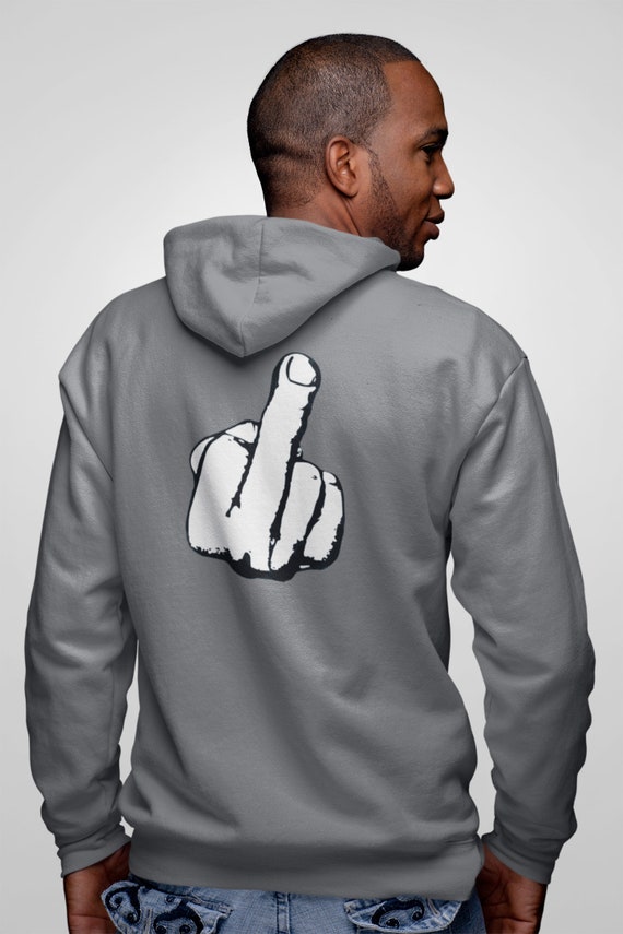Middle finger hoodie, men's stinkefinger pullover, man and woman Long  Sleeve T-Shirt