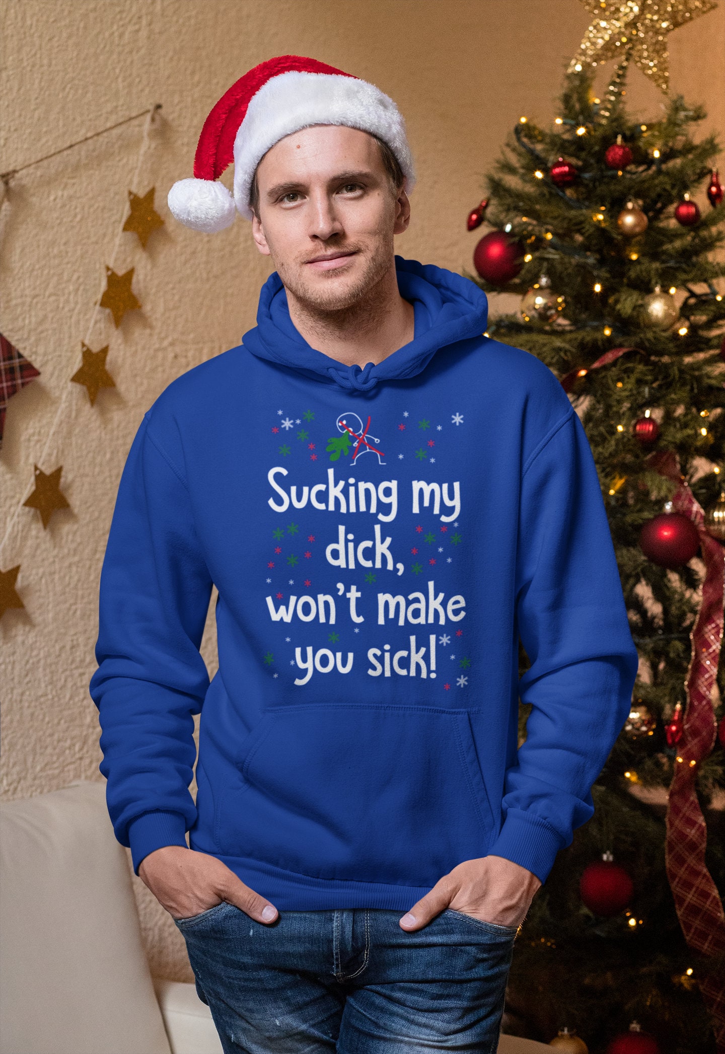 Sucking My Dick, Wont Make You Sick, Ugly Christmas Jumper Hoodie. - Etsy