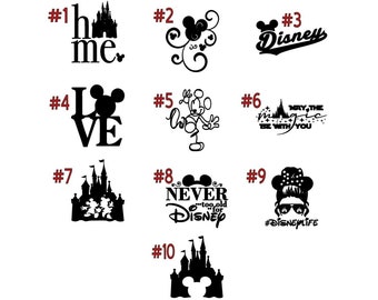 Vinyl decal-kitchen appliance- permanent car window decal sticker laptop sticker tablet decor Disney decals Mickey mouse Minnie mouse