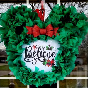 Christmas wreath-Disney wreath-Mickey Mouse-Mickey Wreath-minnie mouse-minnie wreath