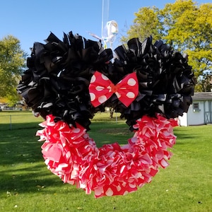 Wreath Minnie mouse wreath-Mickey wreath-door decor-Disney wreath-Disney decor-Mickey mouse-Minnie mouse-wreath-nursery decor-baby shower