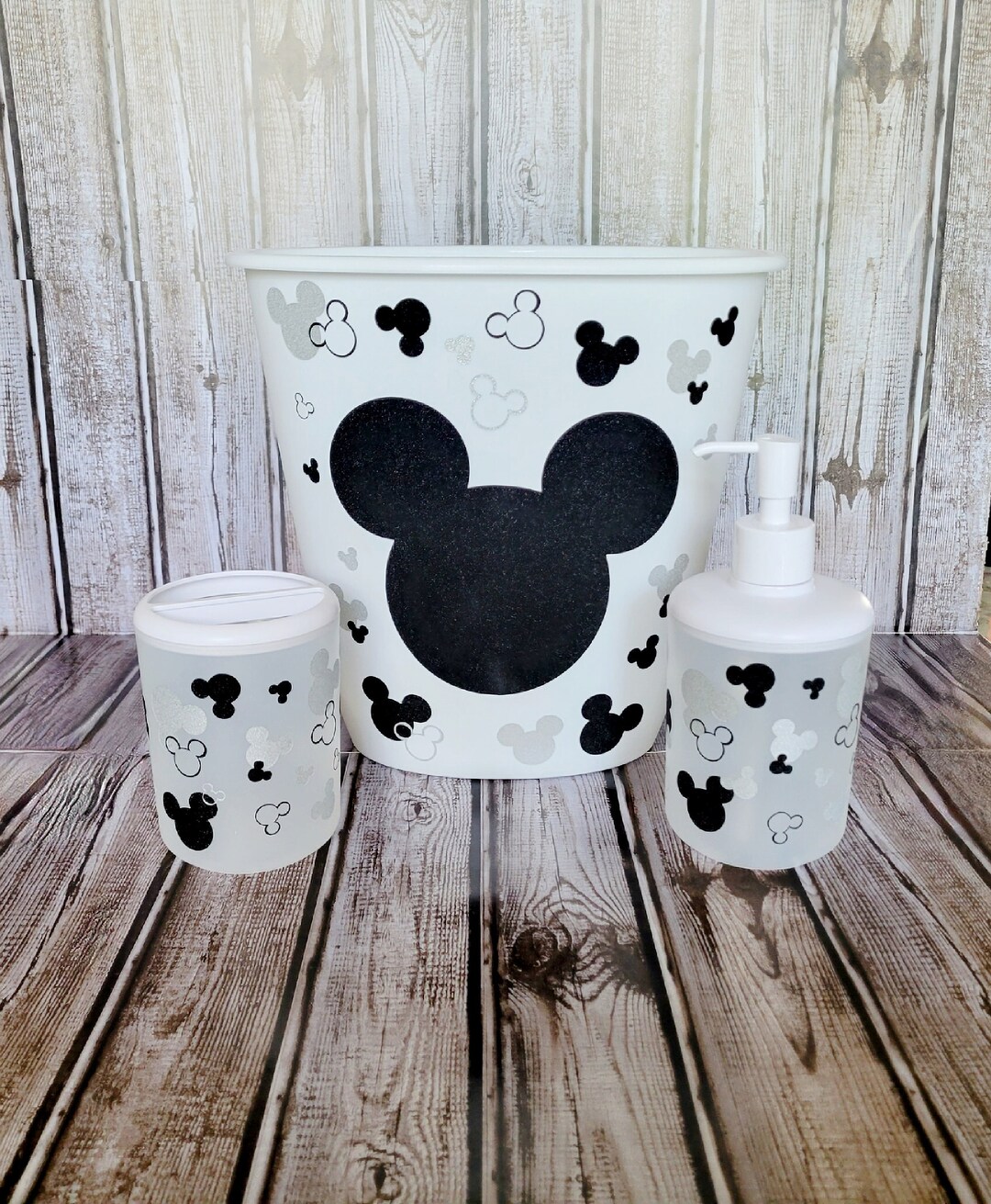 Bathroomsoap Dispenserwastebaskettoothbrush Holdermickey Mouse