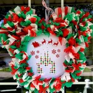 Wreath-Christmas wreath-mickey mouse-minnie mouse-wreath-christmas Santa Disney castle Cinderella castle Christmas eve
