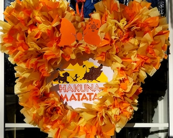 Wreath Lion king-Simba-Animal Kingdom-animal Kingdom lodge-wreath-Micky mouse-minnie mouse-disney-mickey-minnie-decor pumbaa Timon