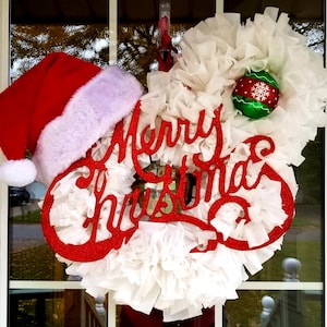 Christmas wreath-Mickey mouse-minnie Mouse-Mickey wreath-Disney-Santa wreath-Christmas-white wreath-wreath