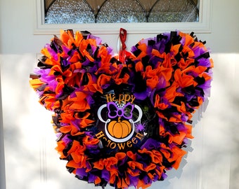 Krans-Halloween-mickey-mickey mouse-Minnie-Minnie mouse-Disney-Disney geïnspireerd-cadeau-heden-deur-halloween decor-herfst-feestdecor
