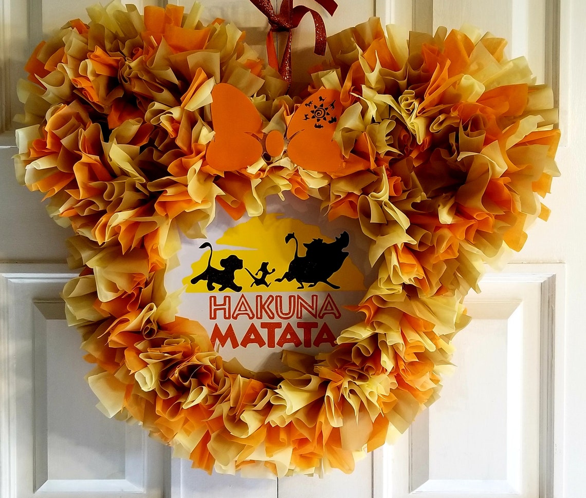 Lion Kinglion King Decorlion King Wreathanimal Etsy