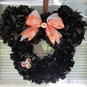 Wreath-Halloween wreath-Mickey mouse wreath-Disney wreath inspired wreath-Disney decor-Disney wreath-wreath-mickey mouse wreath-door decor